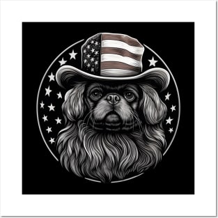 Patriotic Pekingese Posters and Art